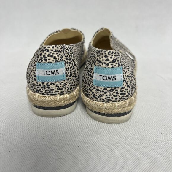 Toms Alpargata Platform Rope Natural Leopard Cheetah Print Shoes Womens Size 6 - Picture 4 of 8